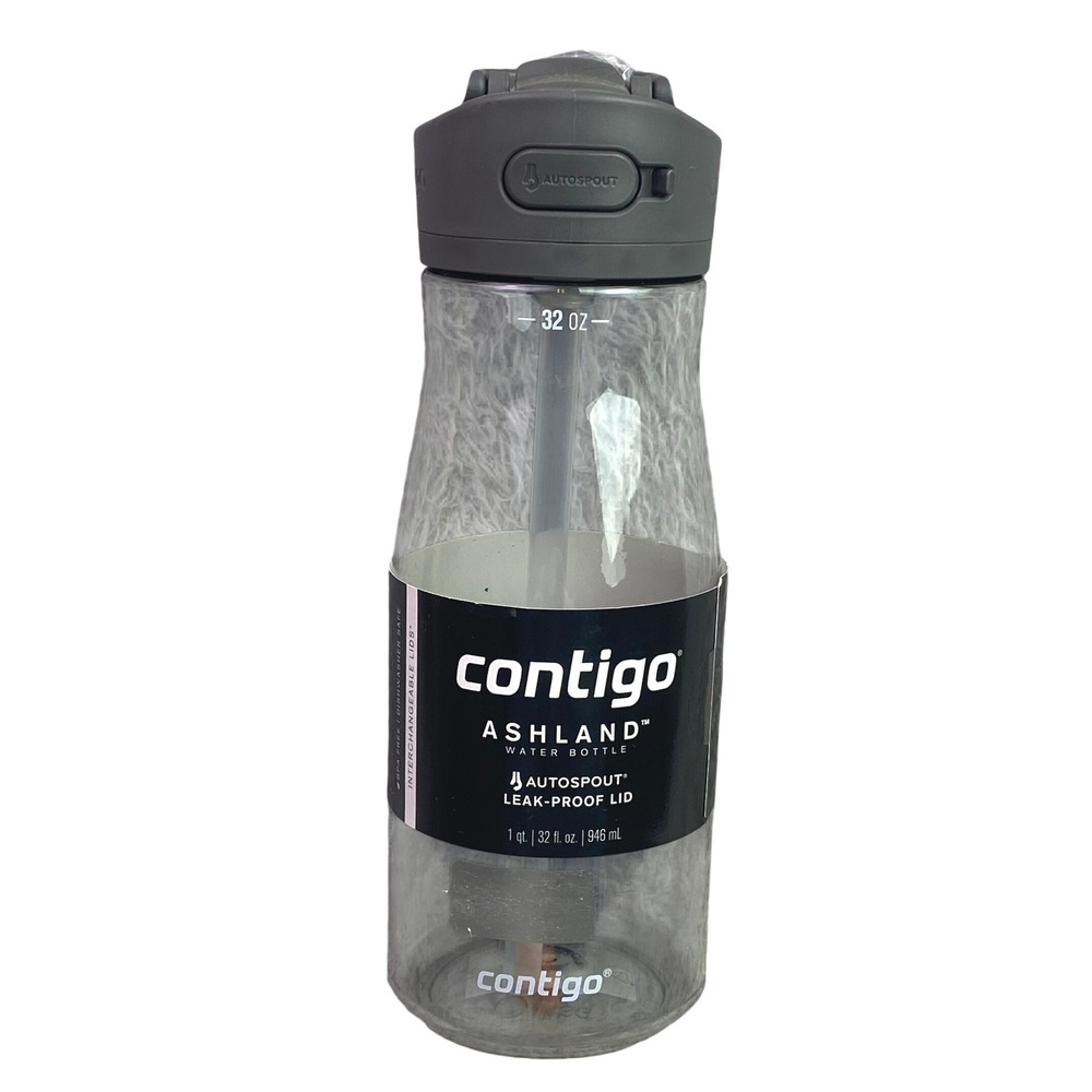 Contigo Water Bottle Ashland‎ Smoke Gray Grey Autospout Leakproof 32oz New